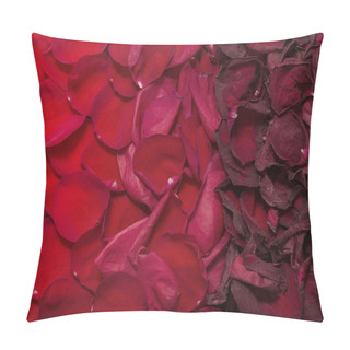 Personality  Background Of Living And Wilted  Rose Petals Pillow Covers