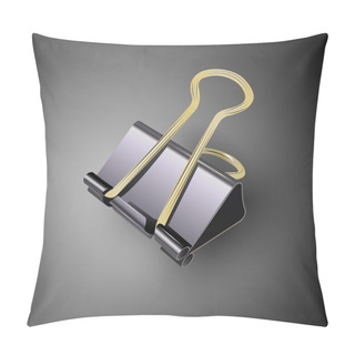 Personality  Black Binder Clips. Vector Pillow Covers