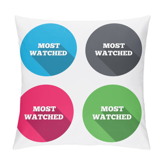 Personality  Most Watched Sign Icons Pillow Covers