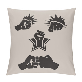 Personality  Fist. Vector Format Pillow Covers