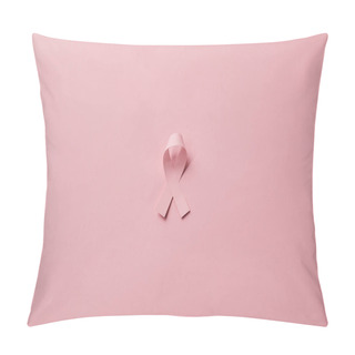 Personality  Breast Cancer Ribbon On Light Pink Background Pillow Covers
