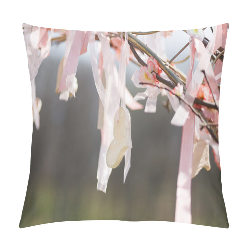 Personality  Spring tree in blossom with wedding decoration pillow covers