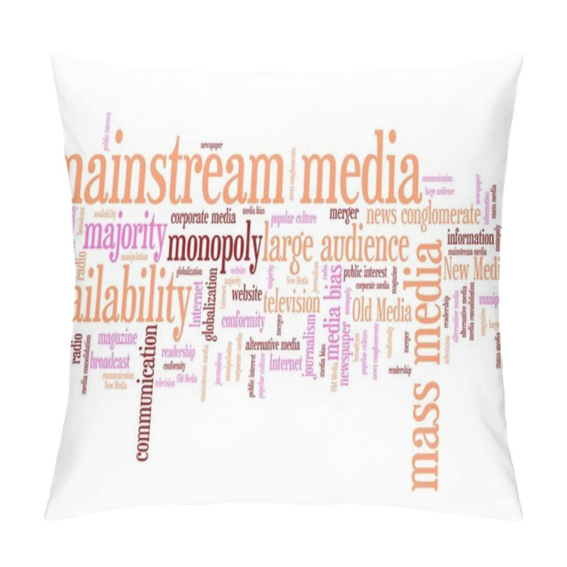 Personality  Mainstream media - tag cloud pillow covers
