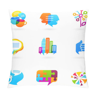 Personality  Social Network Icons And Graphic Elements Pillow Covers