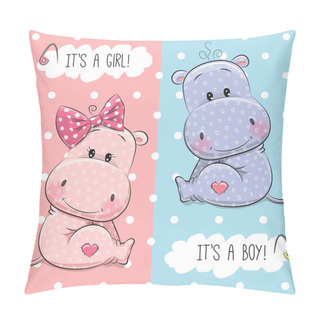 Personality  Hippos Boy And Girl Pillow Covers