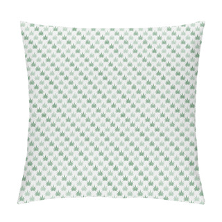 Personality  Green Marijuana Leaf Pattern Repeat Background Pillow Covers