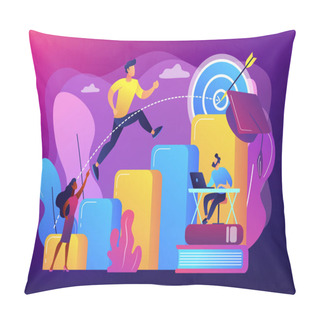 Personality  Educational Trajectory Concept Vector Illustration Pillow Covers