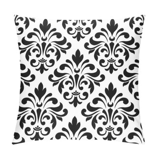 Personality  Seamless Pattern In Monochrome Colors, Baroque Ornament, Swirls Classic Pillow Covers