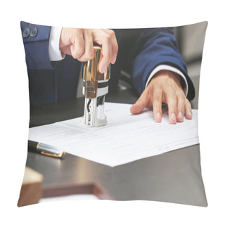 Personality  Notary Public In Office Pillow Covers