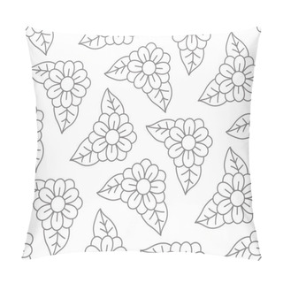 Personality  Simple Doodle Flowers Seamless Vector Pattern Pillow Covers