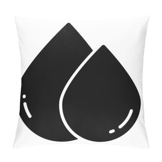 Personality  Vector Icon Of Blood Drop In Simple Style Pillow Covers