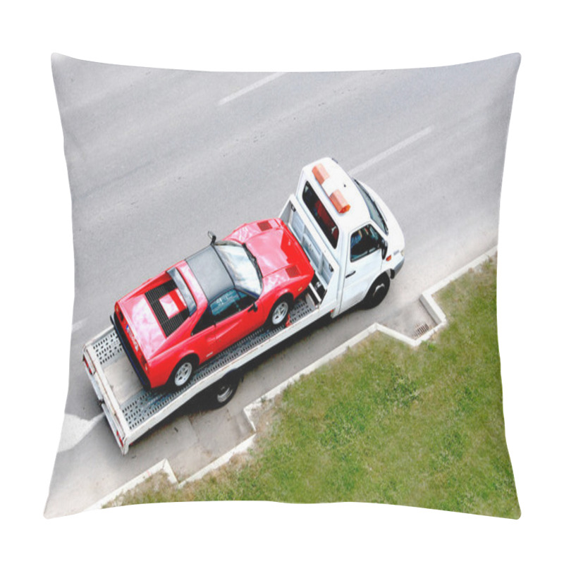 Personality  Fast Oldtimer Car On The Carrier Vehicle Pillow Covers
