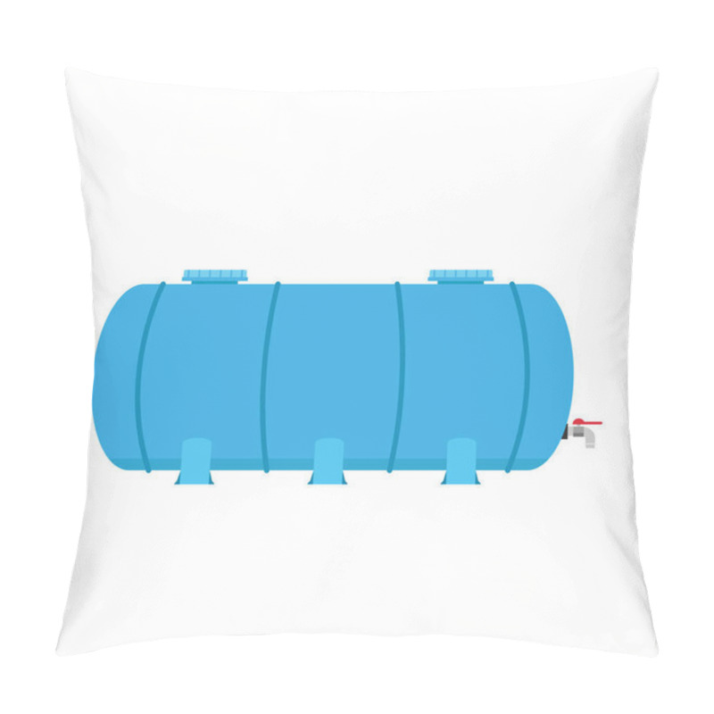 Personality  Water Tank Vector. Water Tank On White Background. Tap Vector.  Pillow Covers