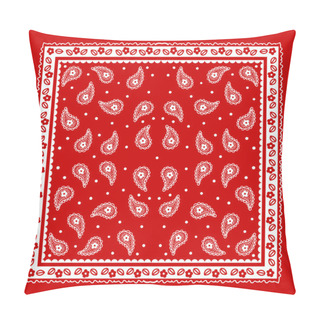 Personality  Red Paisley Bandana Simple Pattern Pillow Covers