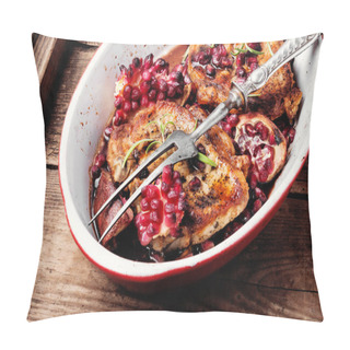 Personality  Juicy, Delicious Pork Chops With In Pomegranate Sauce Pillow Covers