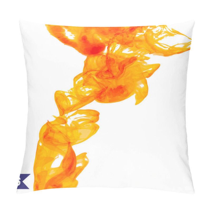 Personality  Vector abstract orange cloud. Ink swirling in water, clouds of ink isolated. Abstract banner paints. pillow covers