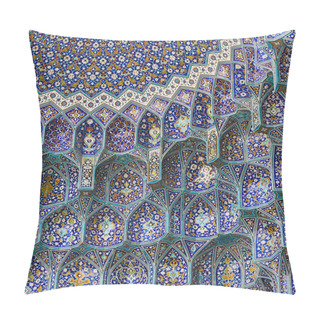 Personality  Details Of Sheikh Lotfollah Mosque In Isfahan, Iran Pillow Covers