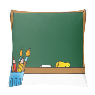 Personality  School Chalkboard And Pencil Cup Pillow Covers