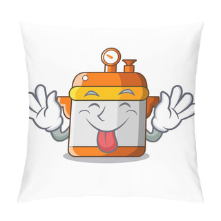 Personality  Tongue Out Electric Pressure Cooker Isolated On Mascot Pillow Covers