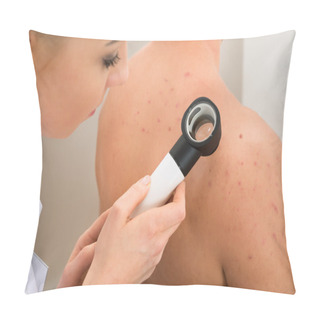 Personality  Doctor Examining Pigmented Skin Pillow Covers