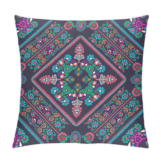 Personality  Seamless Pattern Design Inspired By Traditional Hungarian Embroidery Pillow Covers