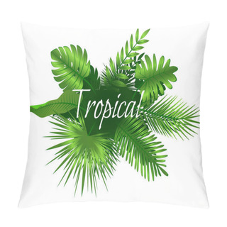 Personality  Tropical Leaves Background. Pillow Covers