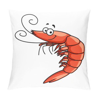 Personality  Happy Prawn Or Shrimp With Curly Feelers Pillow Covers