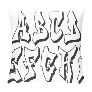 Personality  Vector Graffiti Alphabet Part 1 Pillow Covers