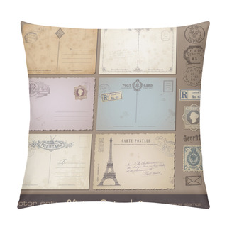 Personality  Vintage Postcard Designs Pillow Covers