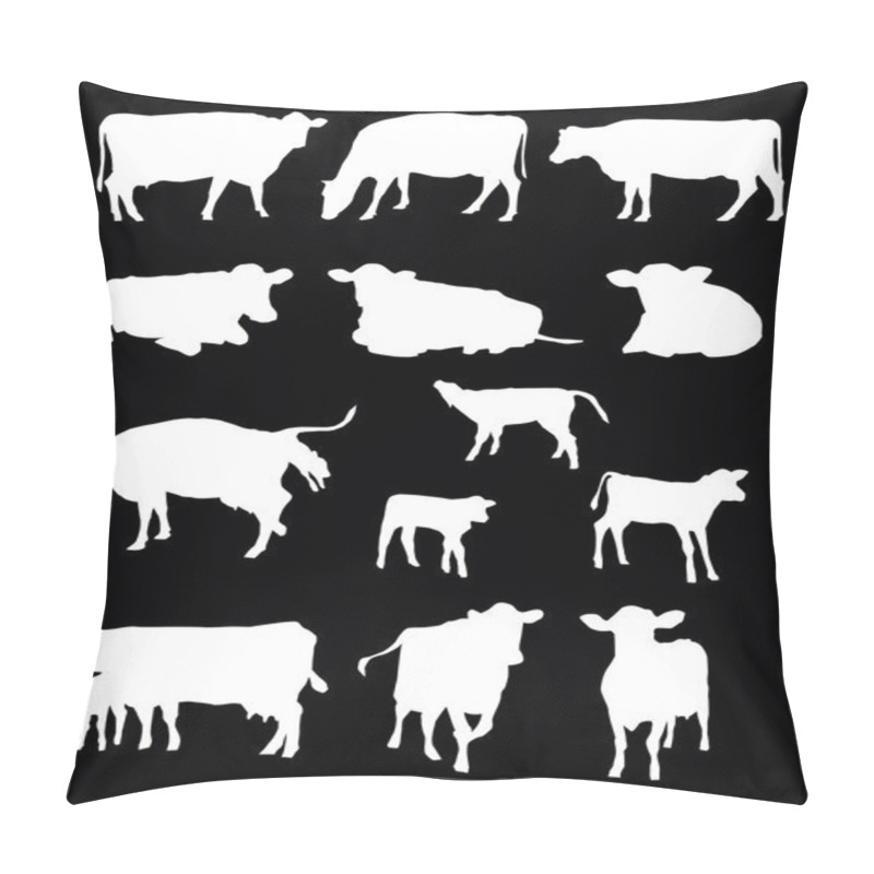 Personality  cows silhouettes pillow covers