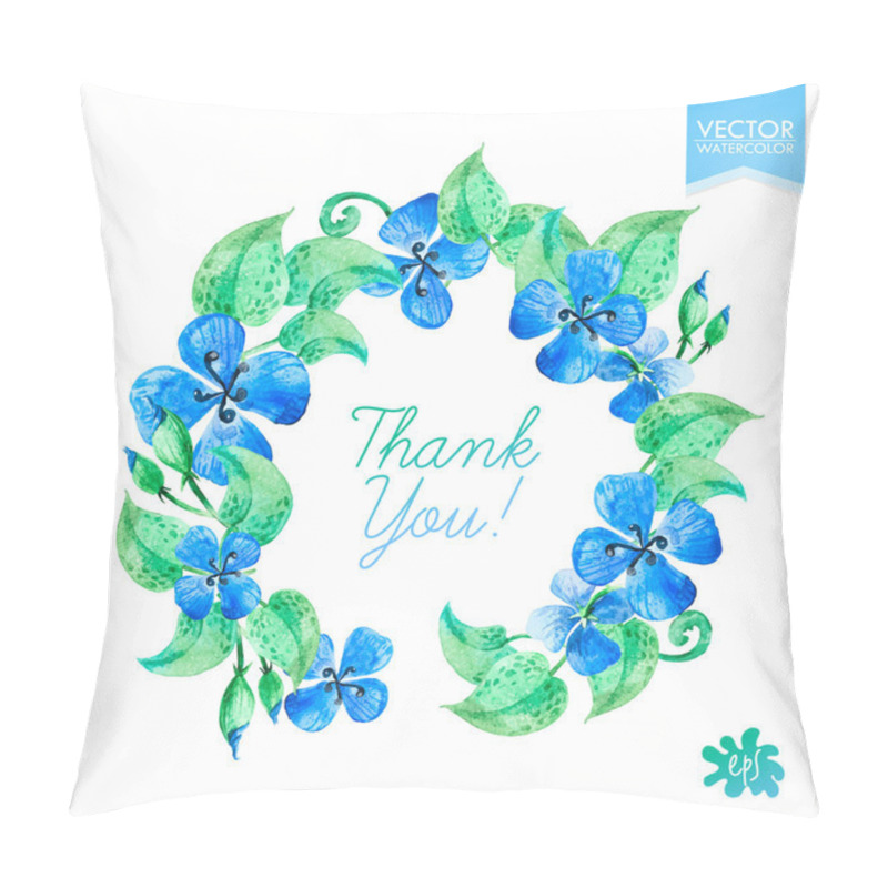Personality  Blue flowers design pillow covers