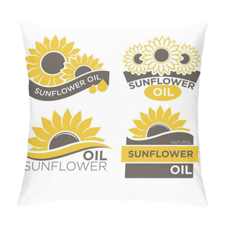 Personality  Natural Sunflower Oil Logotypes Pillow Covers