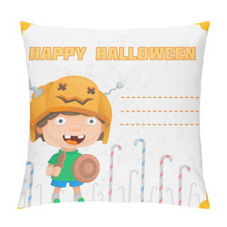Personality  Halloween Boy Warrior Party Card Pillow Covers