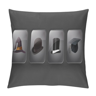 Personality  Hat Set Vector  Illustration  Pillow Covers