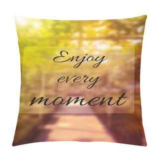 Personality  Inspirational Quote On Blurred  Background Pillow Covers