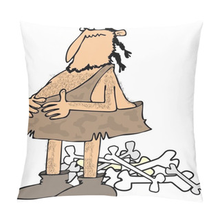 Personality  Caveman With A Full Stomach Pillow Covers
