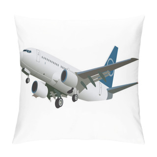 Personality  Airplane Flying On White Background Pillow Covers