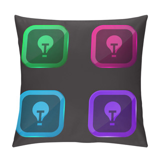 Personality  Apple Four Color Glass Button Icon Pillow Covers