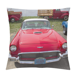 Personality  1957 Red Ford Thunderbird Front View Pillow Covers
