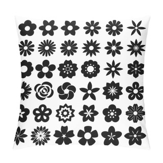 Personality  Set Of Flower Icons Pillow Covers