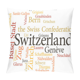 Personality  Illustration Of The Swiss Cantons Pillow Covers