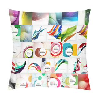 Personality  Mega Set Of Wave Abstract Backgrounds Pillow Covers