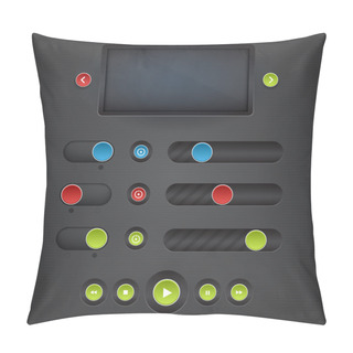 Personality  Vector Set Of Media Buttons Pillow Covers