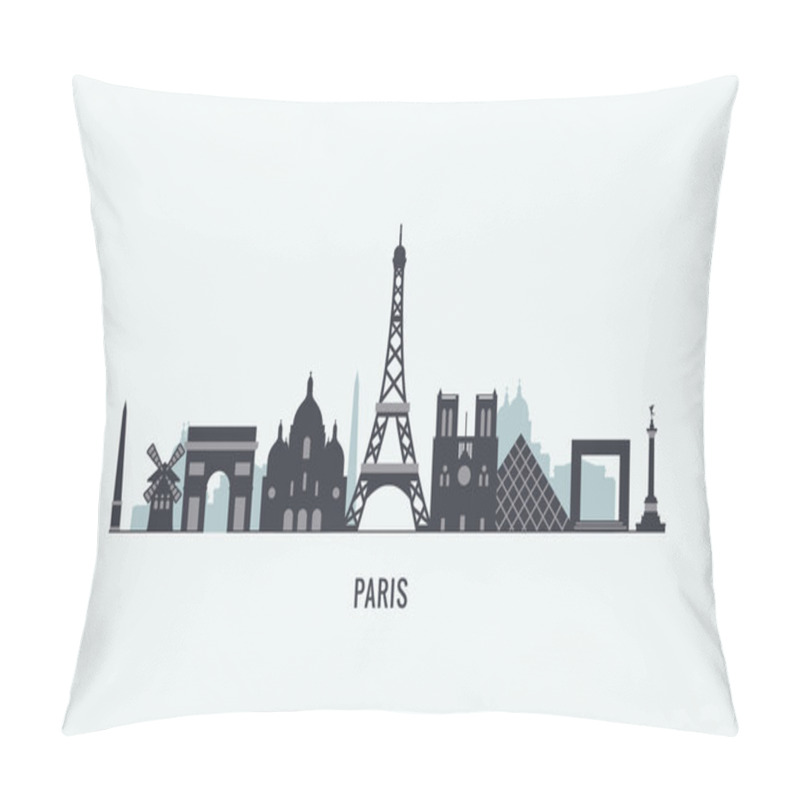 Personality  Paris skyline silhouette pillow covers