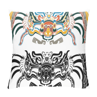 Personality  Aztec Bird Stencil In Two Variants Pillow Covers