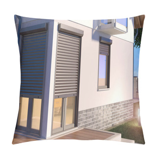 Personality  Window Roller Illustration - House 9, 3D Illustration Pillow Covers