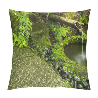 Personality  Japanese Water Bamboo Fountain Pillow Covers