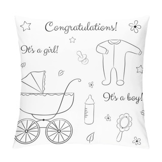 Personality  Doodle Set Of Items For Newborn Pillow Covers