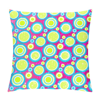 Personality  Seamless Round Circle Bubbles Kids Pattern In Vector Pillow Covers