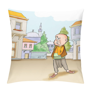 Personality  Keloglan Oglan, Turk Masalli Pillow Covers